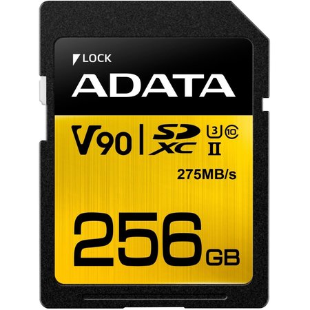 ADATA Adata Premier One Sdxc 256Gb Uhs-Ii U3 Class 10 V90 4K Ultra Hd 3D ASDX256GUII3CL10-C